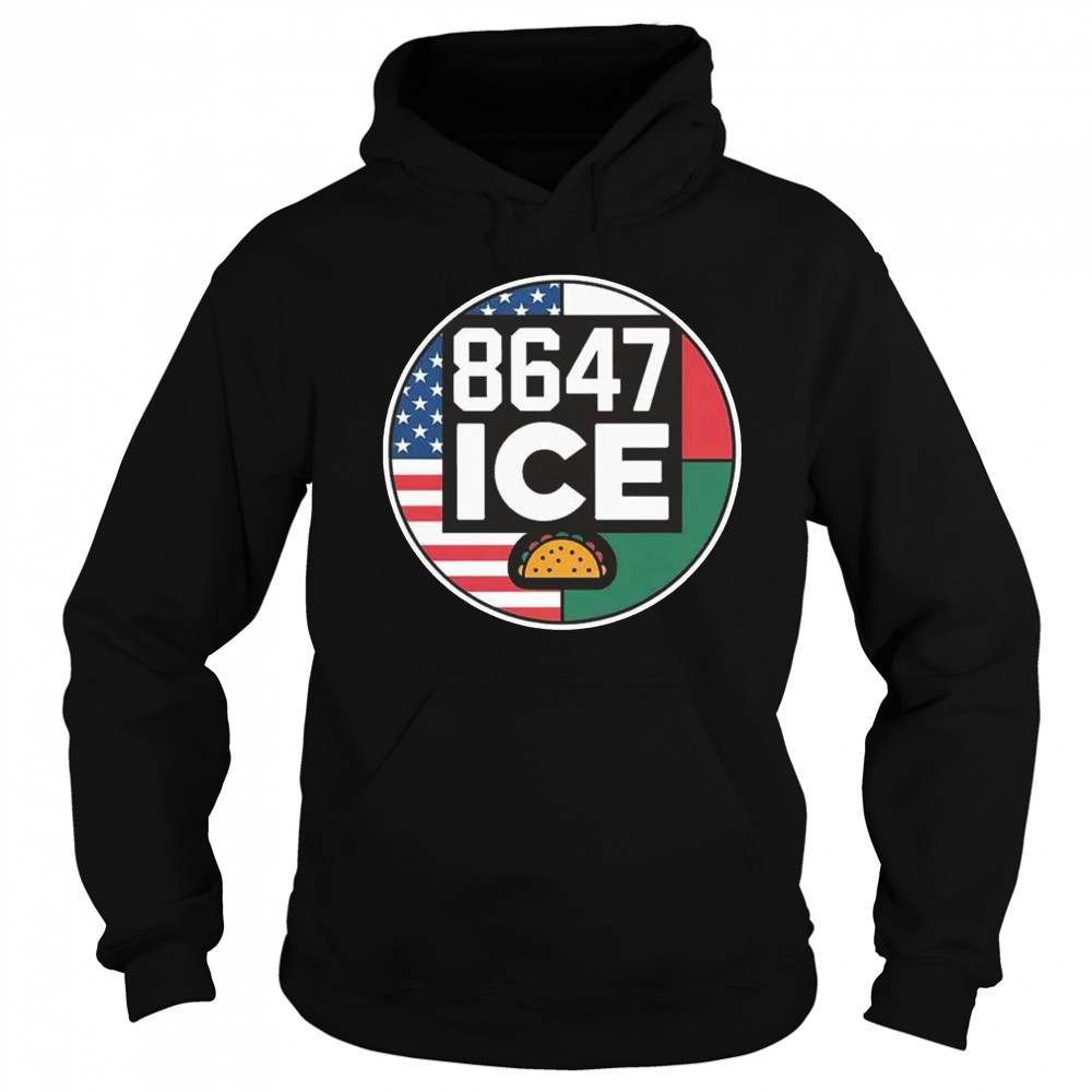8647 ICE Taco Funny America Mexico Flag Shirt Sweatshirt