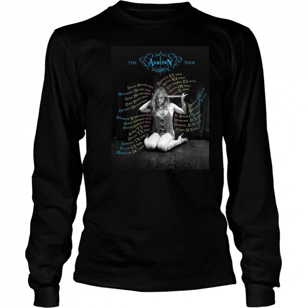 Addison Rae The Addison Tour Dates 2025 Shirt Long Sleeved