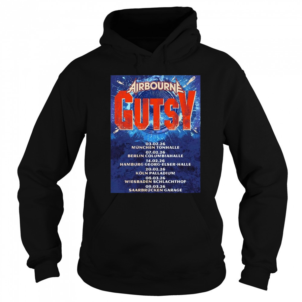 Airbourne Gutsy Germany Tour 2026 Shirt Sweatshirt