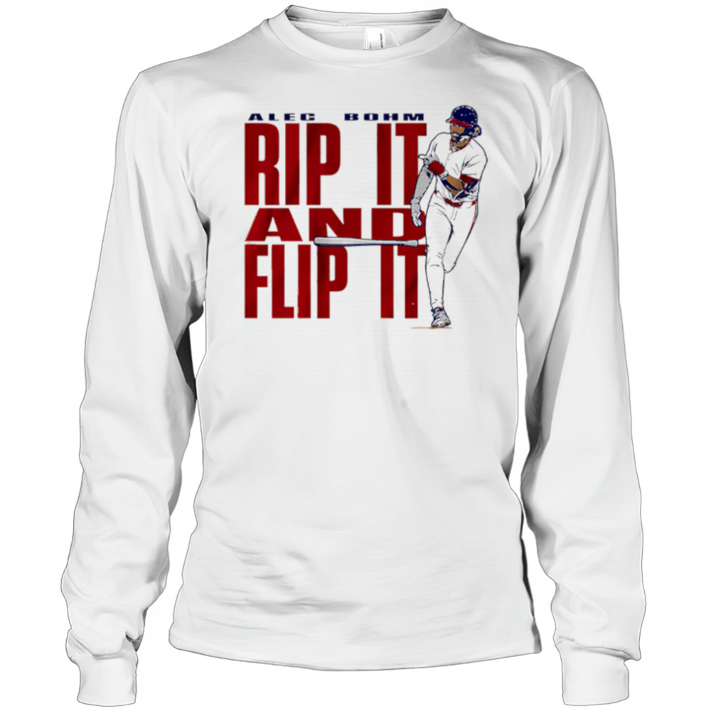 Alec Bohm Rip It & Flip It baseball shirt Long Sleeved