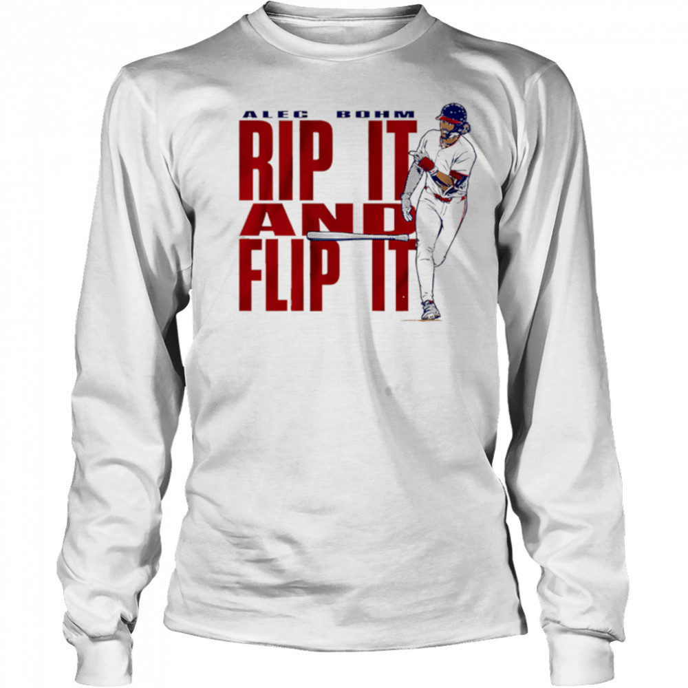 Alec Bohm Rip It & Flip It baseball shirt Long Sleeved