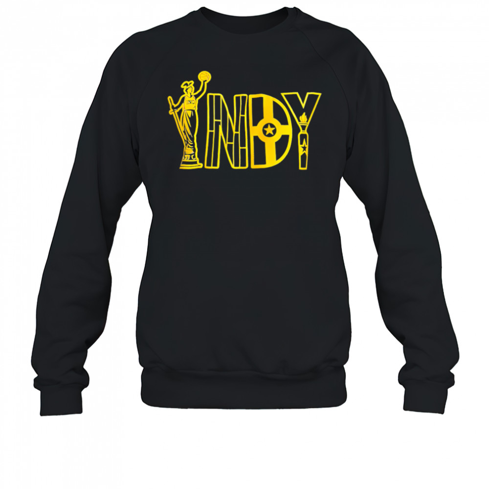 Basketball Statue INDY Yellow Star Torch Graphic Indiana Pacers shirt Sweatshirt