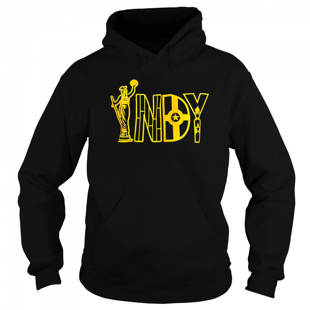 Basketball Statue INDY Yellow Star Torch Graphic Indiana Pacers shirt Sweatshirt