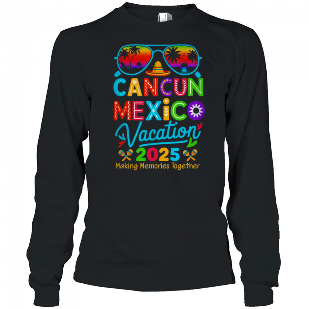 Cancun Mexico Vacation Beach 2025 Trip Matching Group Squad shirt Long Sleeved