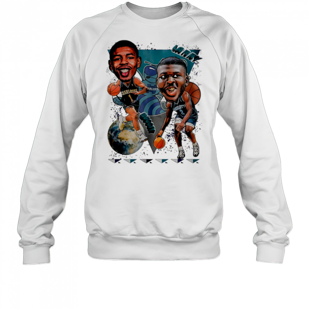Charlotte Hornets LaMelo Ball Muggsy Grant Williams Larry caricature cartoon retro shirt Sweatshirt