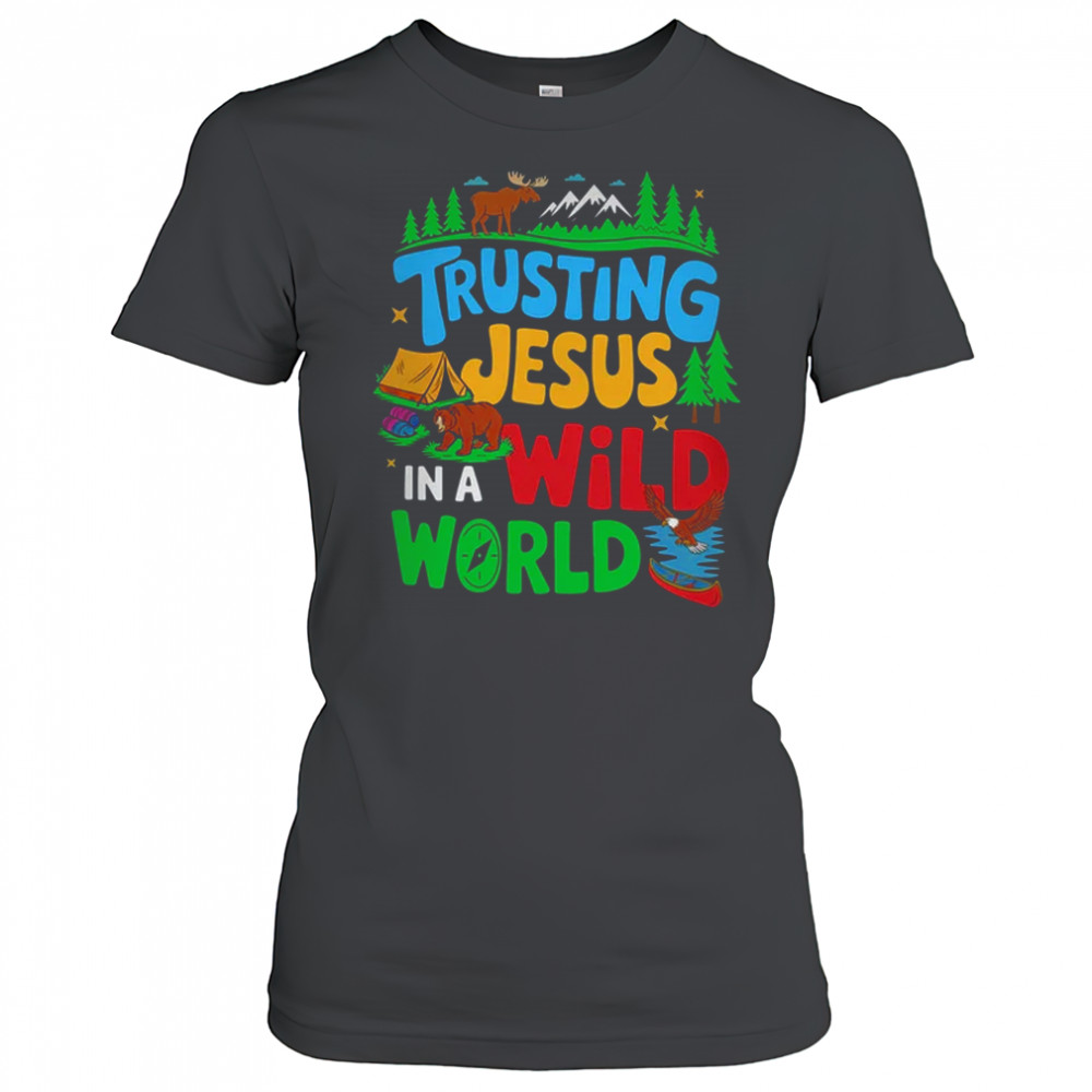Christian VBS Trusting Jesus In A Wild World Summer Camping shirt Women's T-shirt