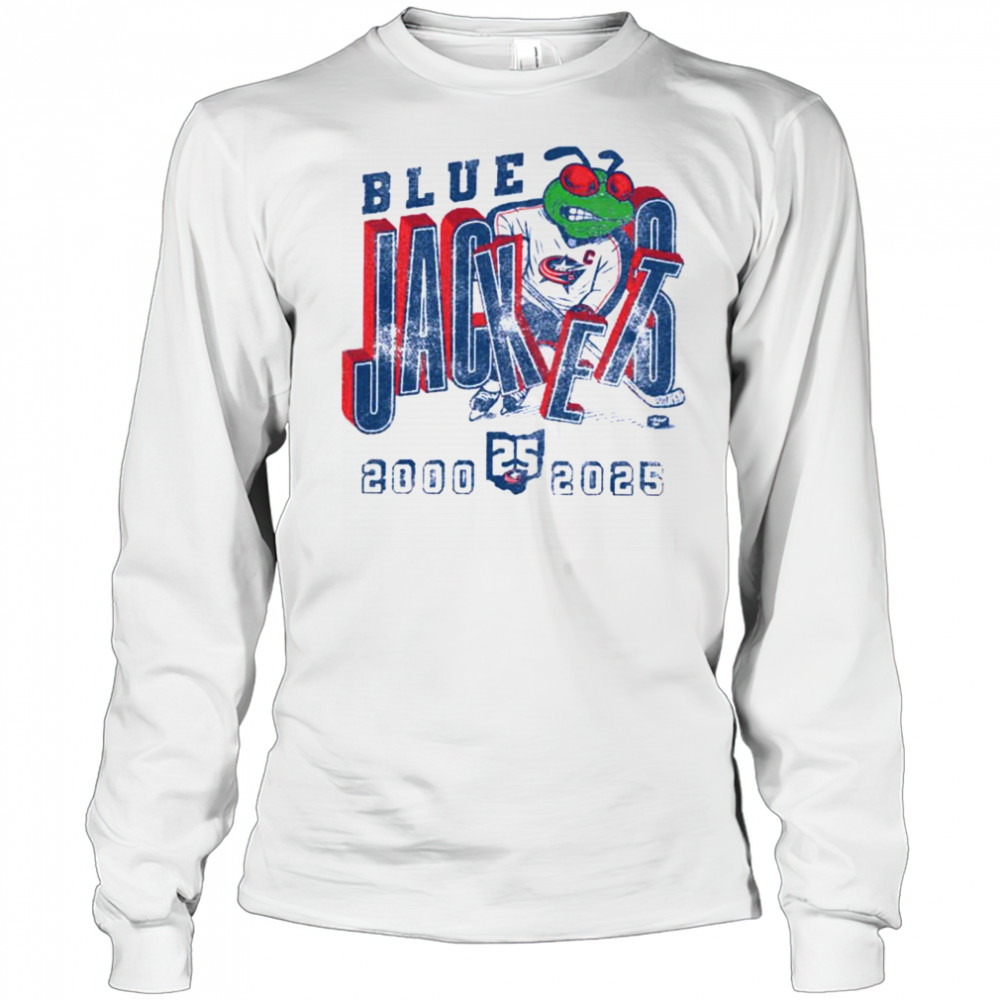Columbus Blue Jackets 25th Anniversary T Shirt Long Sleeved