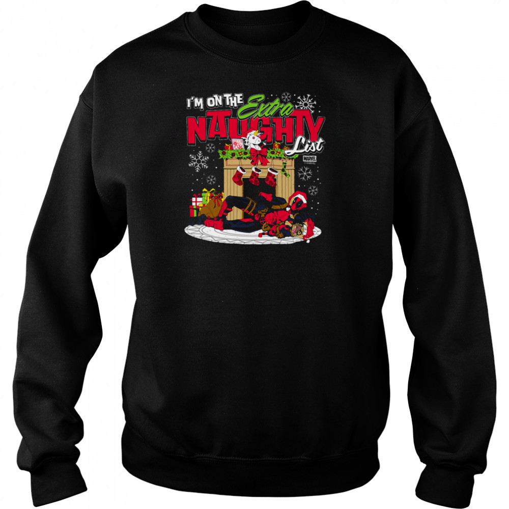Deadpool Extra Naughty Christmas Shirt Hoodie