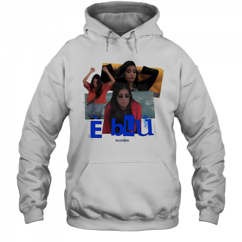 E Blu Zeudiners Piuma Tatuata T-Shirt Hoodie