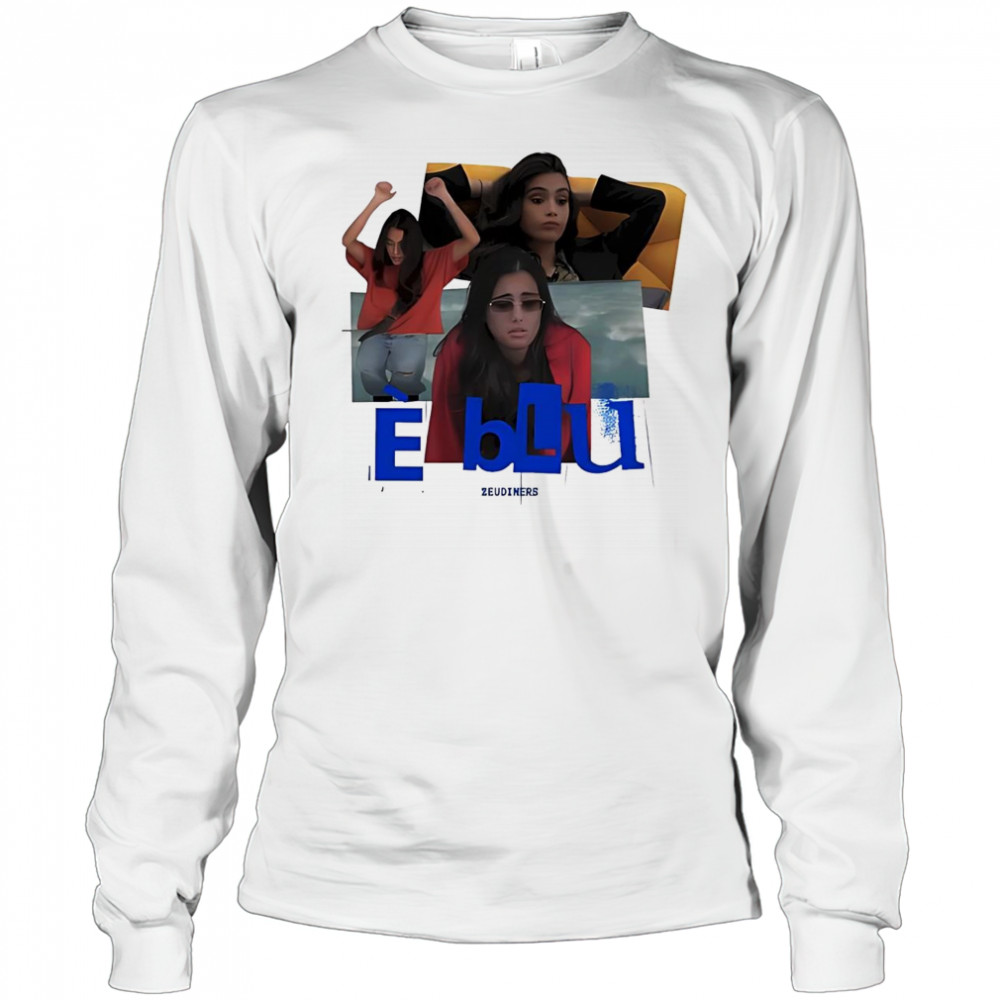 E Blu Zeudiners Piuma Tatuata T-Shirt Long Sleeved