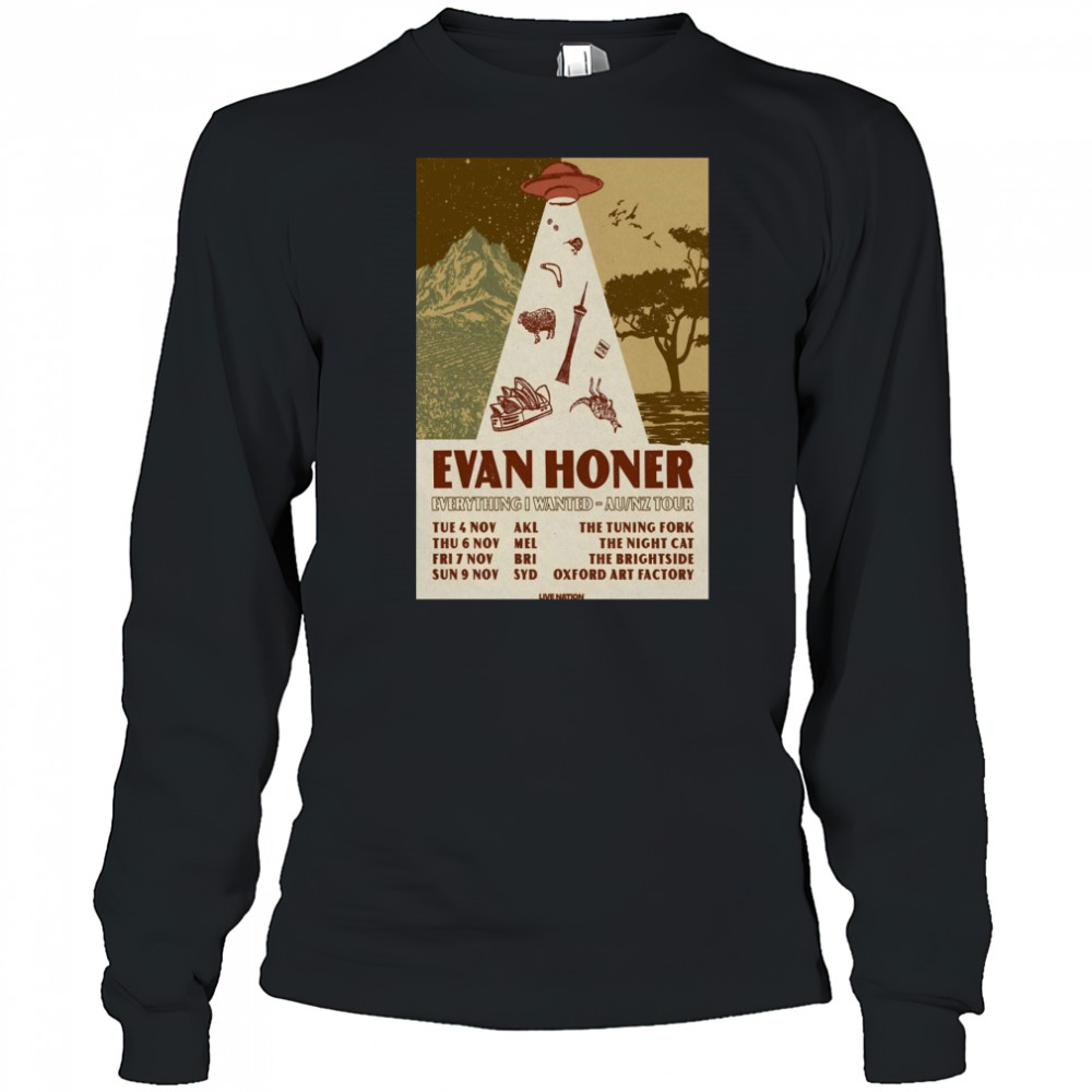 Evan Honer Tour Summer 2025 Poster T-Shirt Long Sleeved