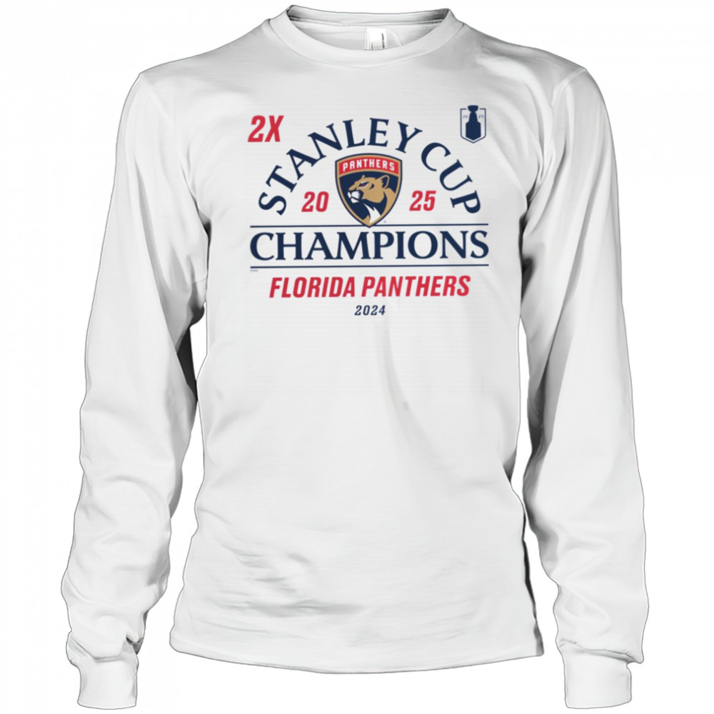 Florida Panthers 2024 2025 Stanley Cup Champions Top Line T Shirt Long Sleeved