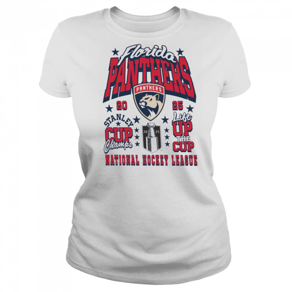 Florida Panthers 2025 Stanley Cup Champions Lift the Cup T Shirt Women's T-shirt