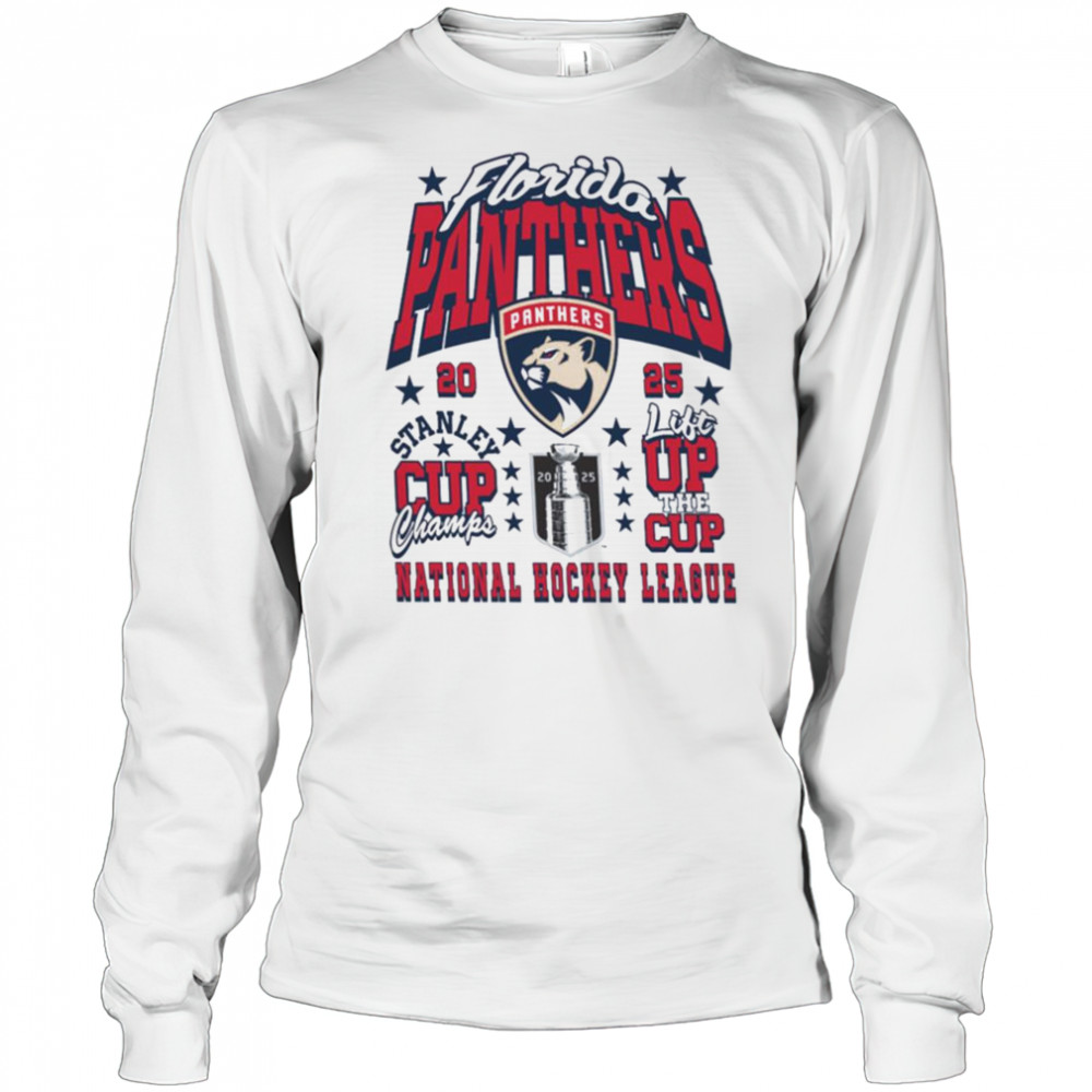 Florida Panthers 2025 Stanley Cup Champions Lift the Cup T Shirt Long Sleeved