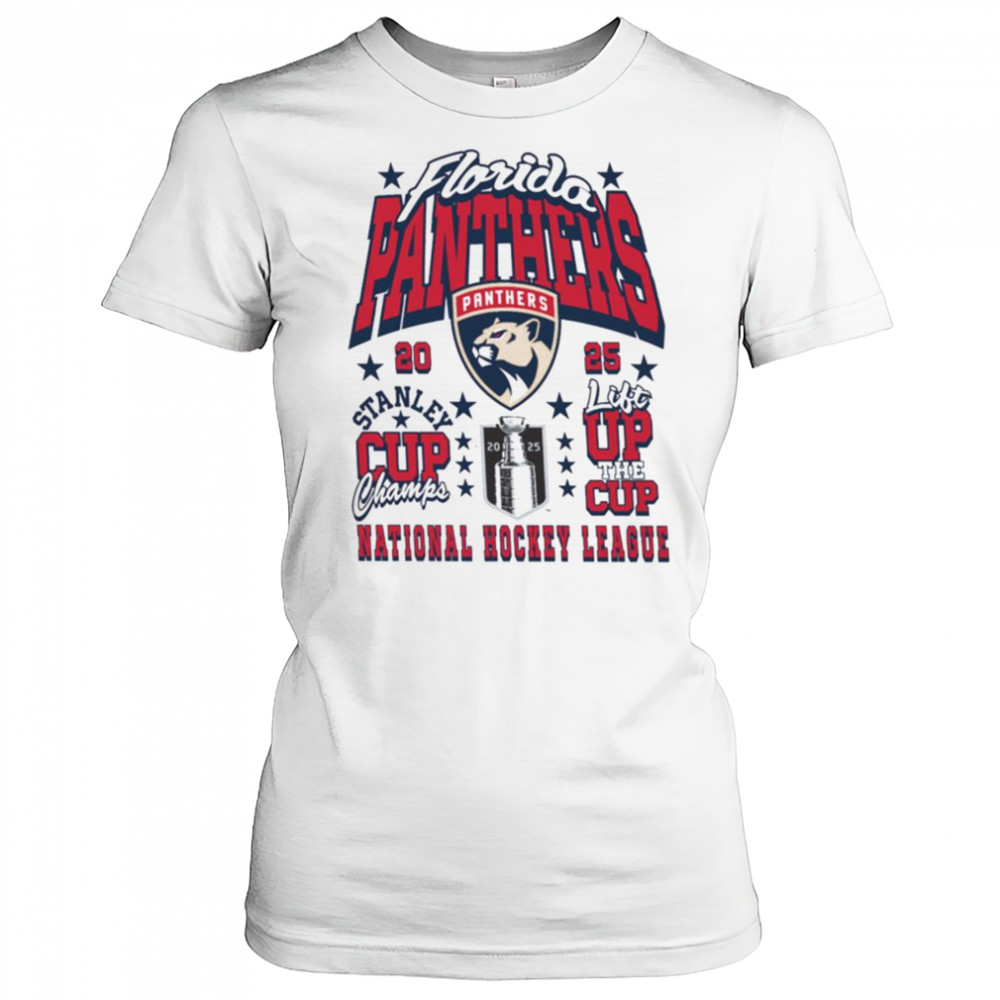 Florida Panthers 2025 Stanley Cup Champions Lift the Cup T Shirt Women's T-shirt