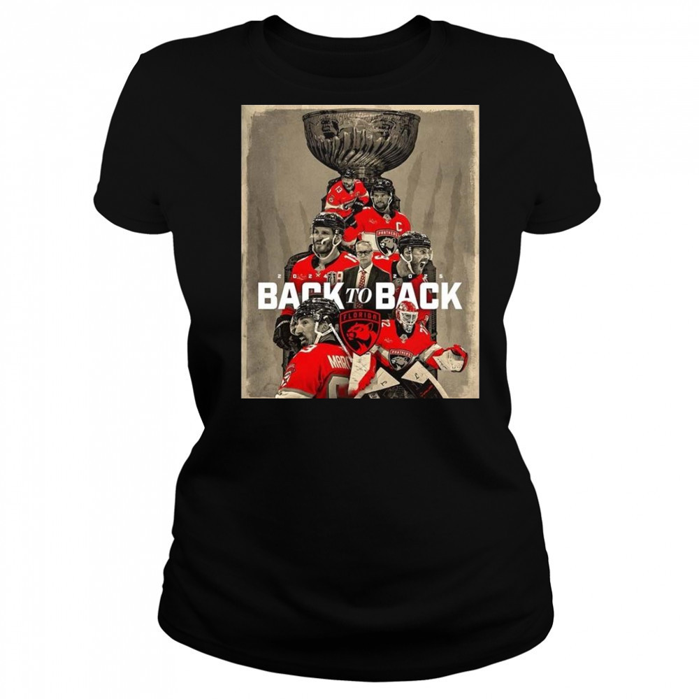 Florida Panthers Win Stanley Cup 2025 NHL Champions Back To Back Poster Shirt Women's T-shirt