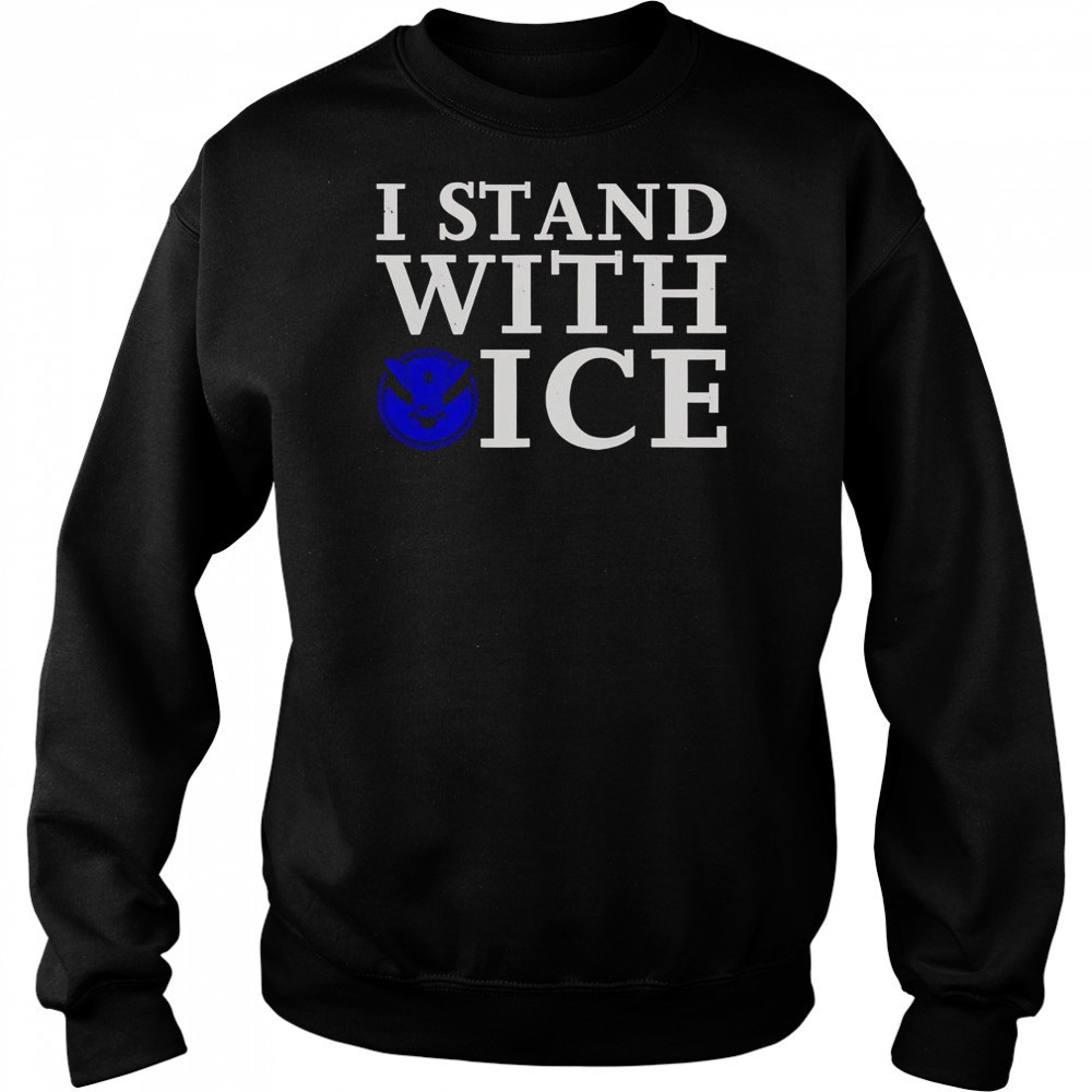 I Stand With Ice Pro-Law Enforcement T-Shirt Hoodie