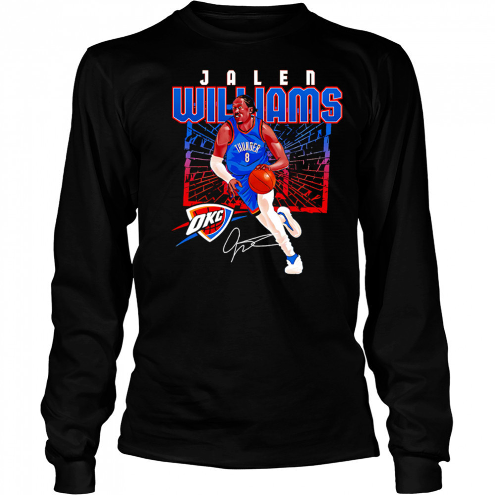 Jalen Williams Oklahoma City Thunder Shattered shirt Long Sleeved
