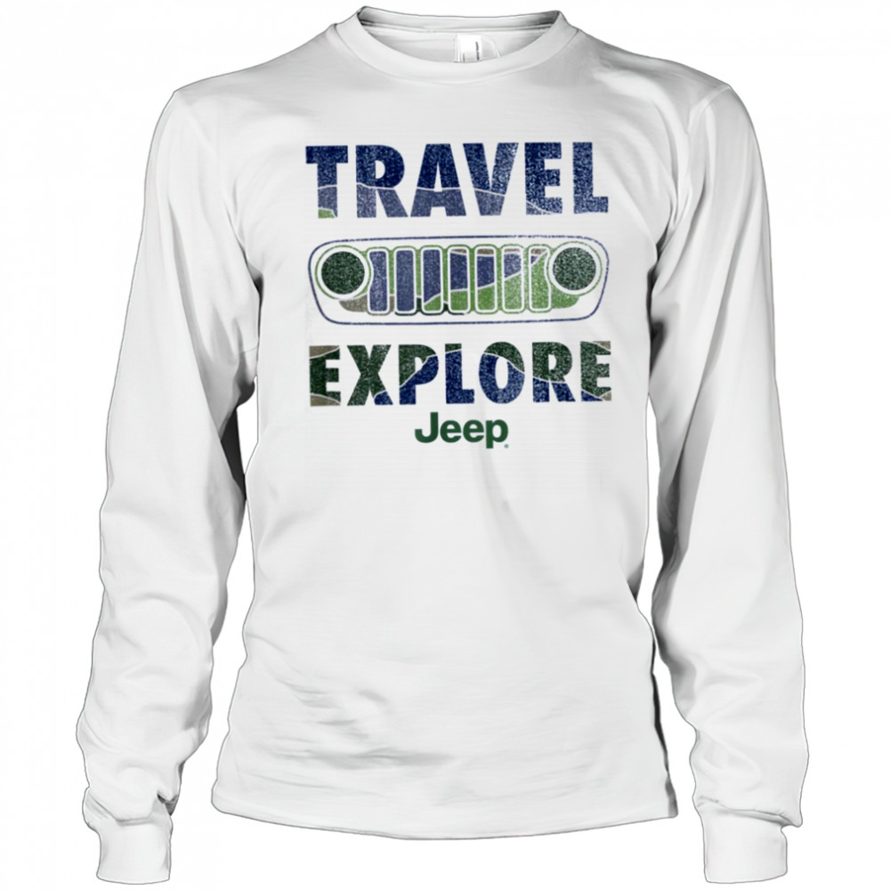 Jeep June Travel Explore Officially Licensed T Shirt Long Sleeved