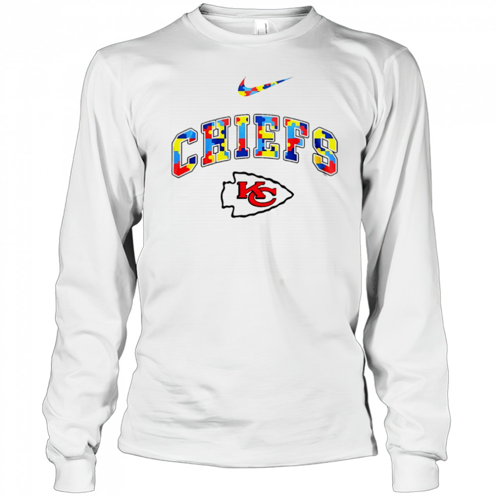 Kansas City Chiefs Nike NFL autism logo shirt Long Sleeved