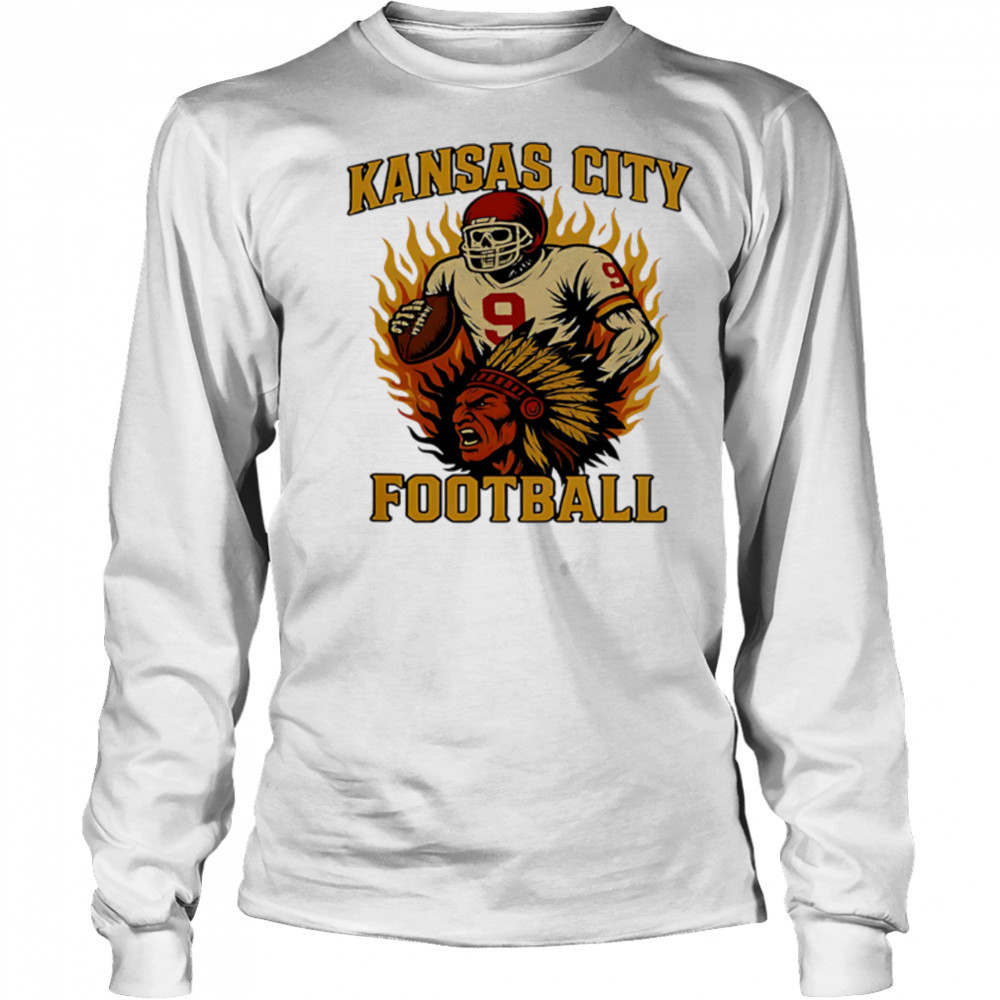 Kansas City Skull Football Native Americans shirt Long Sleeved
