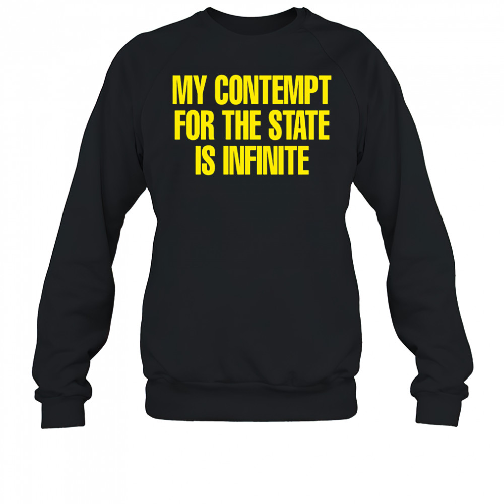 My contempt for the state is infinite shirt Sweatshirt