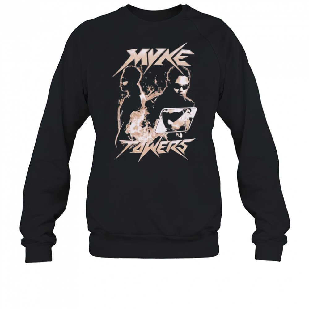 Myke Towers Fire Collage T-Shirt Sweatshirt