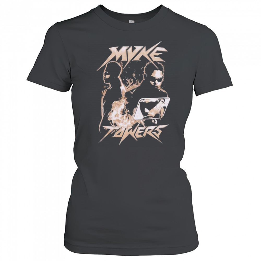 Myke Towers Fire Collage T-Shirt Women's T-shirt