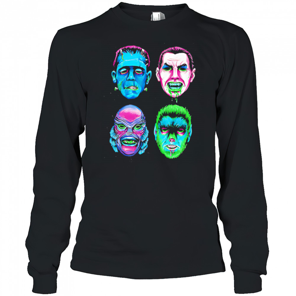 Neon Monster Masks shirt Long Sleeved