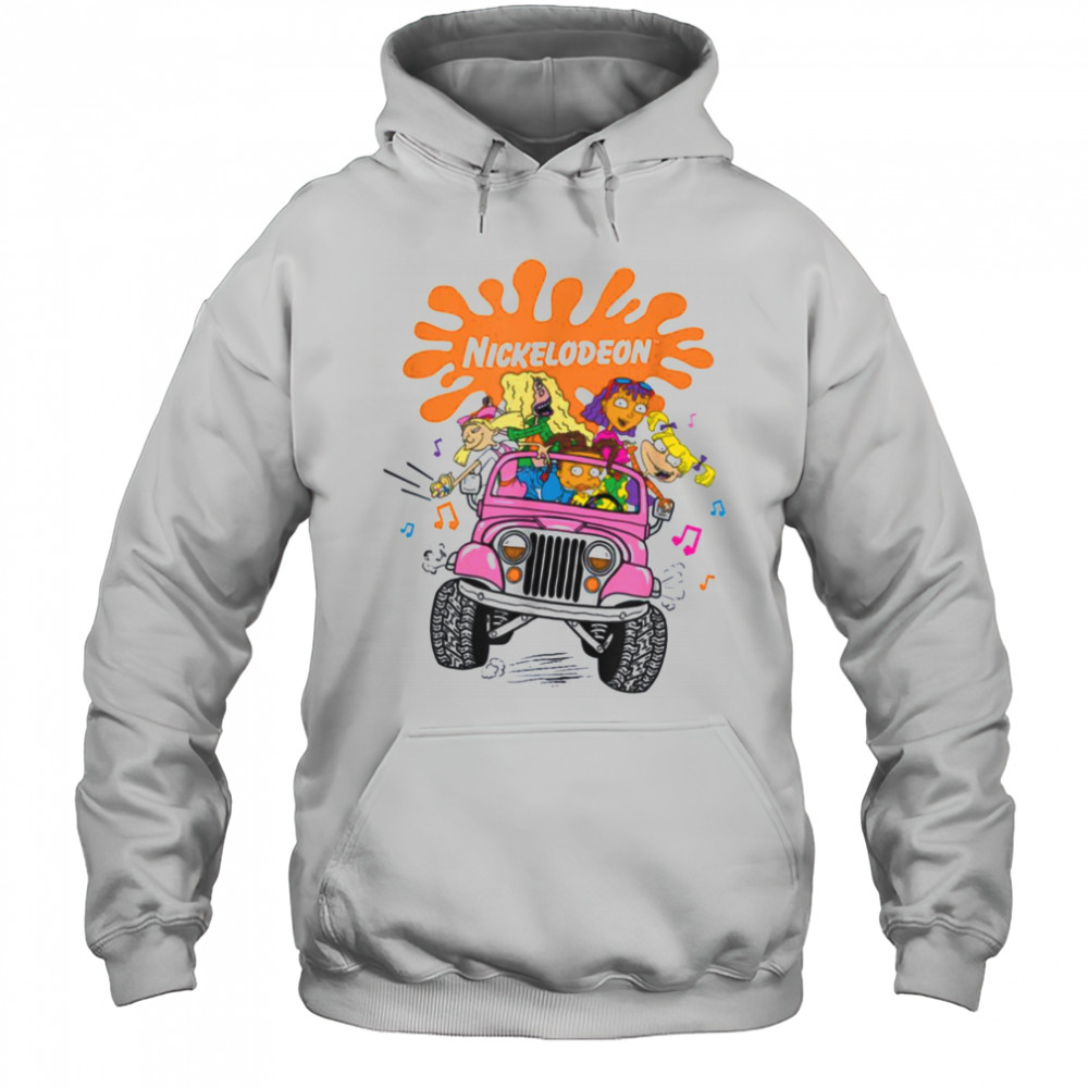 Nickelodeon Girls Jeep Ride Fun 90s Cartoon Vibes T Shirt Hoodie