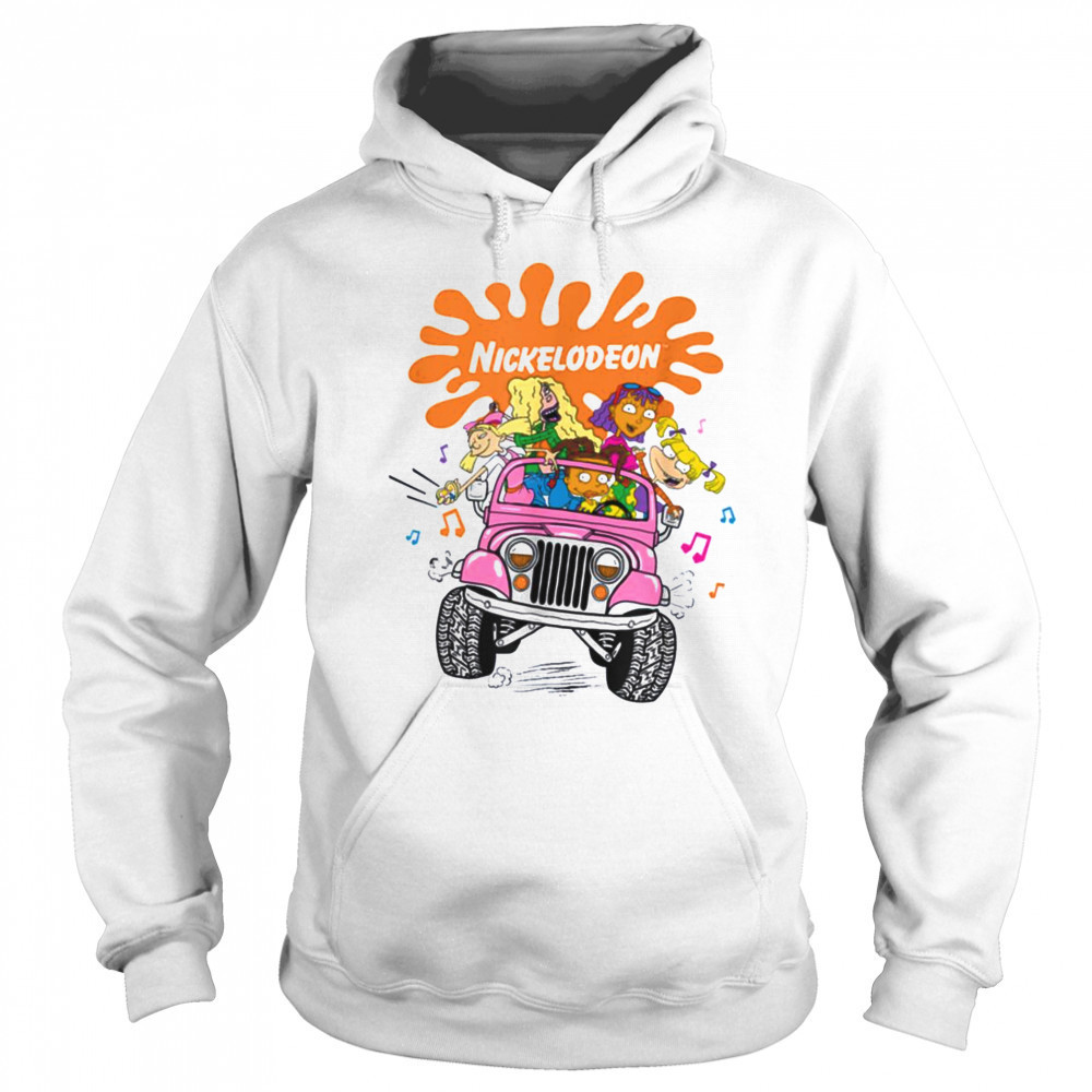 Nickelodeon Girls Jeep Ride Fun 90s Cartoon Vibes T Shirt Sweatshirt