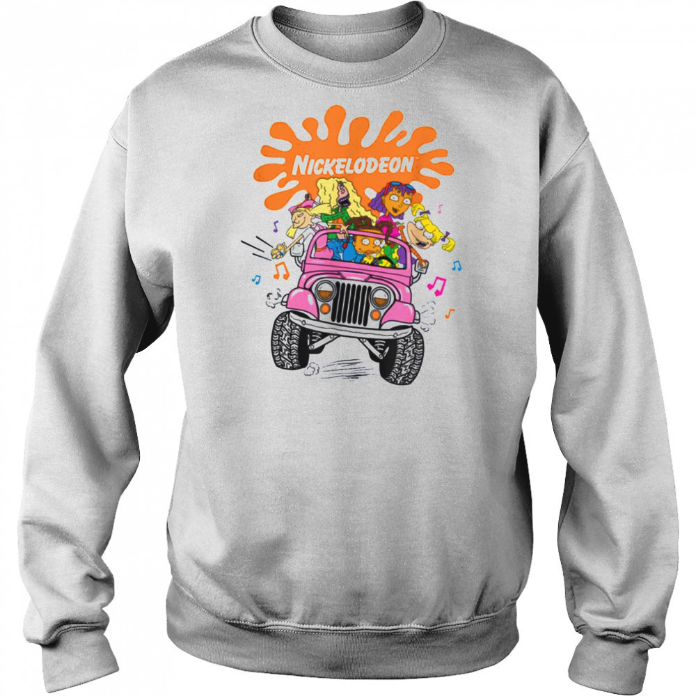 Nickelodeon Girls Jeep Ride Fun 90s Cartoon Vibes T Shirt Hoodie
