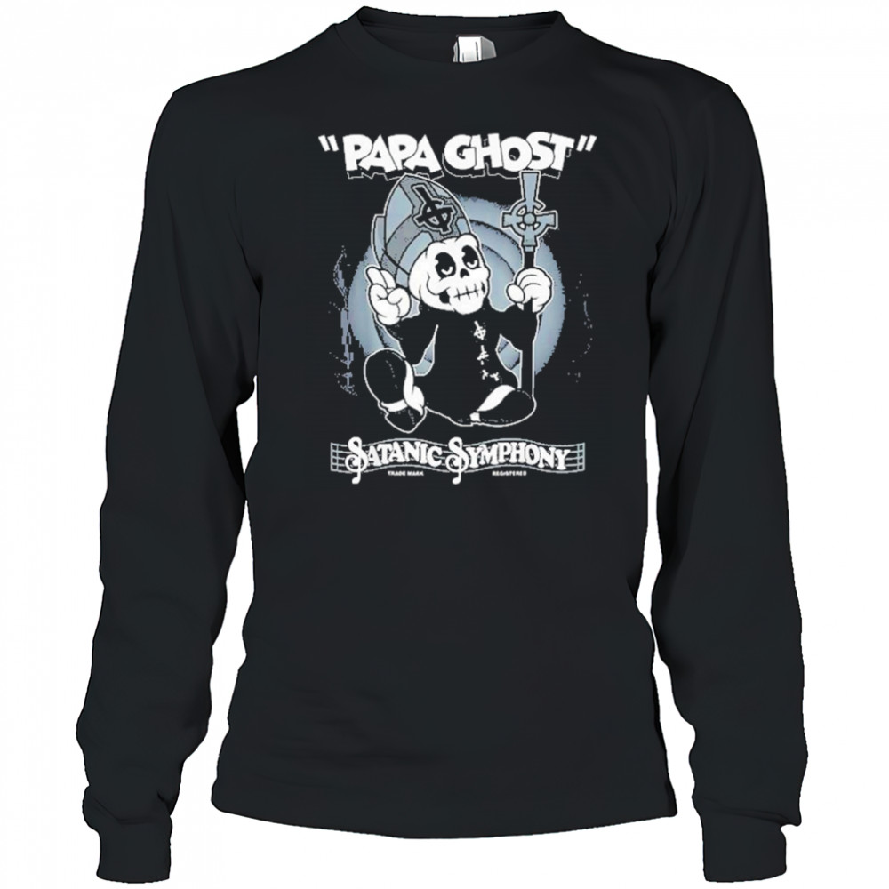 Papa Ghost Creepy Cute T-Shirt Long Sleeved