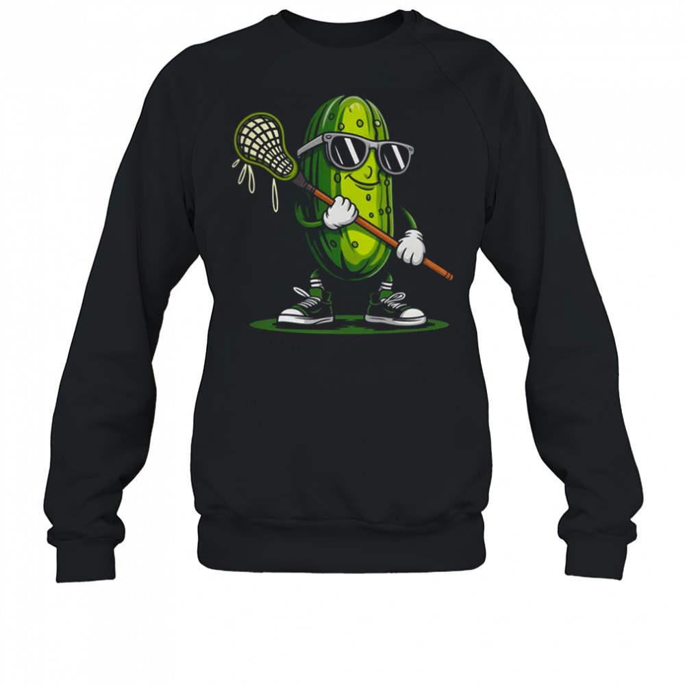 Pickle Playing Lacrosse Funny Sports For Boys Men Women shirt Sweatshirt