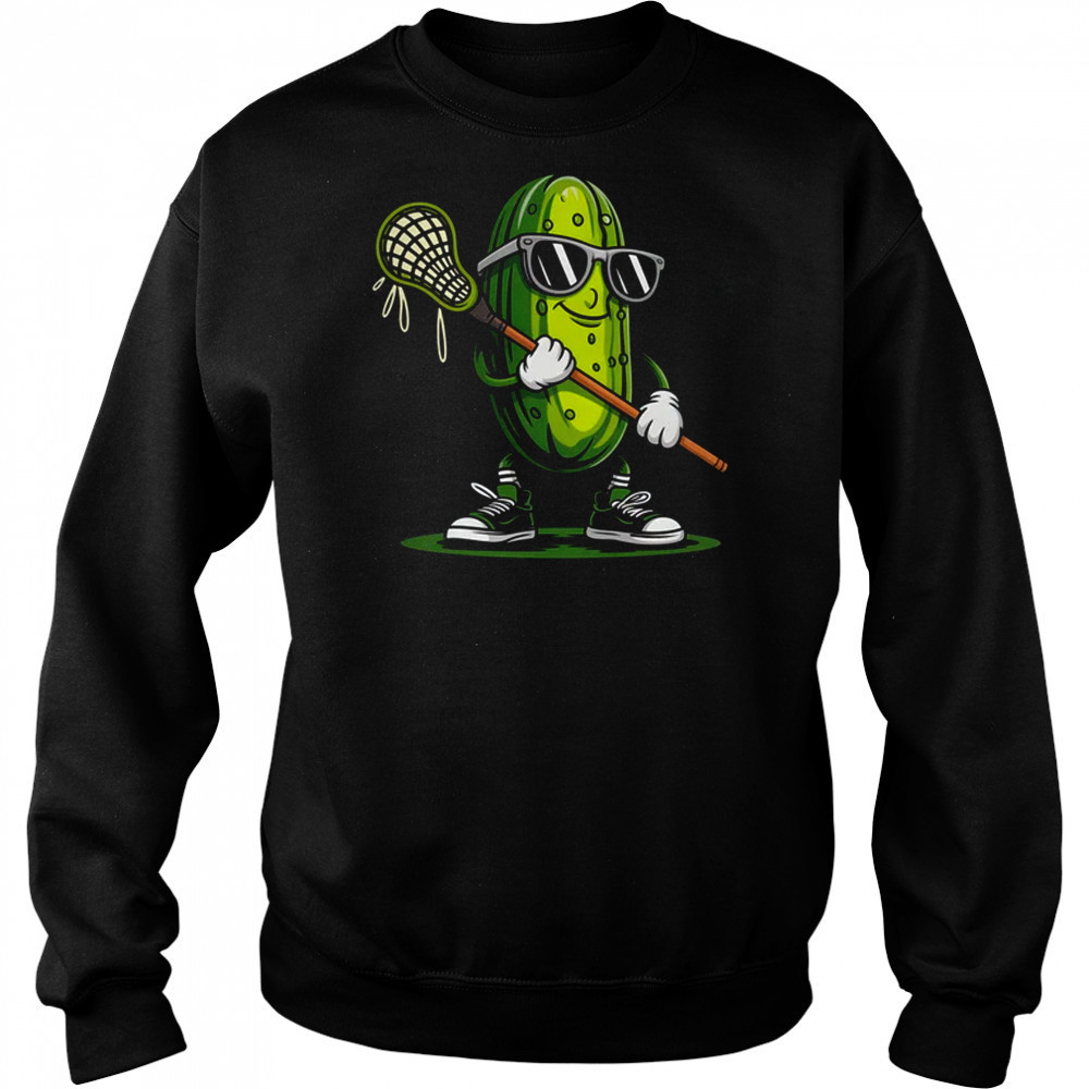 Pickle Playing Lacrosse Funny Sports For Boys Men Women shirt Hoodie