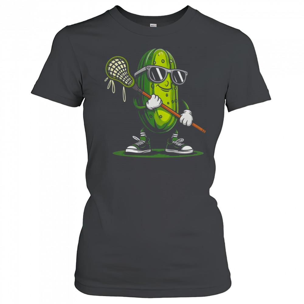 Pickle Playing Lacrosse Funny Sports For Boys Men Women shirt Women's T-shirt