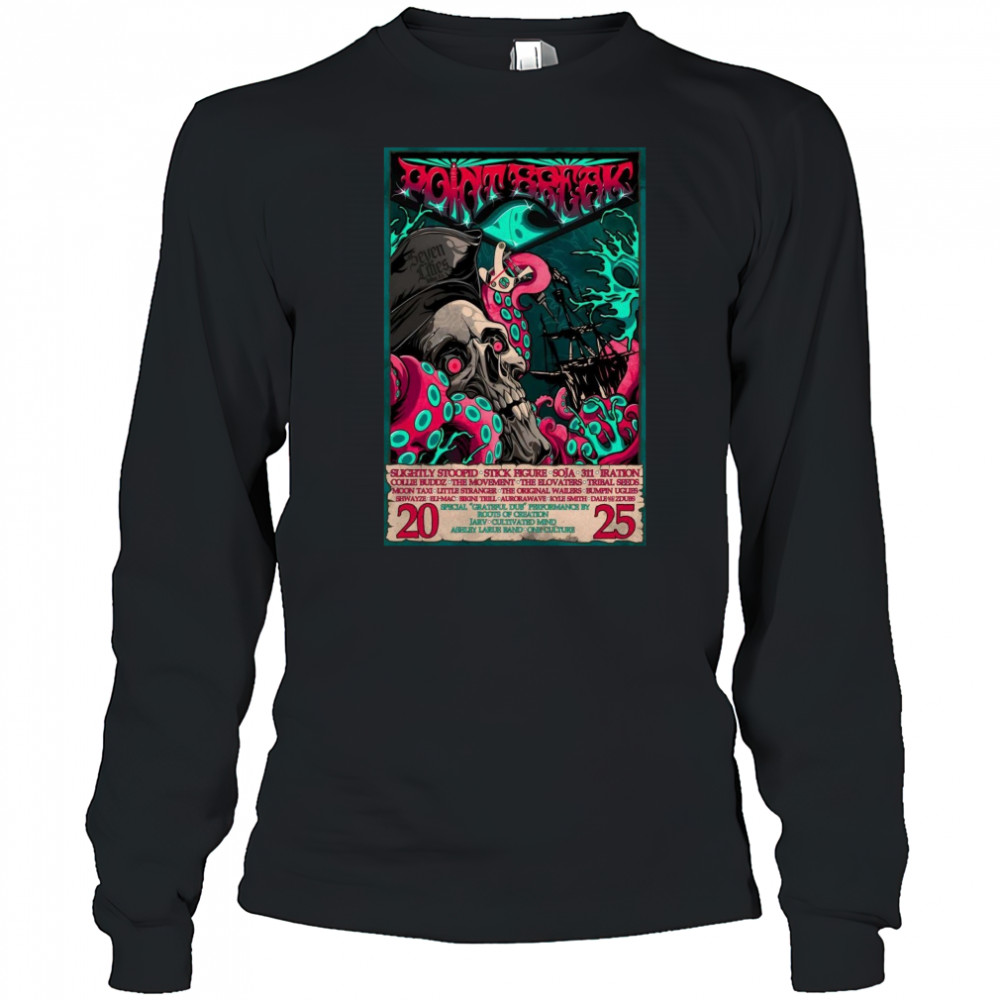 Point Break Festival Tour 2025 Poster T-Shirt Long Sleeved