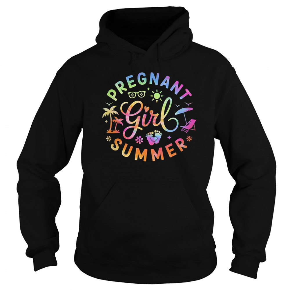 Pregnant Girl Summer Pregnancy Reveal Baby Announcement shirt Sweatshirt