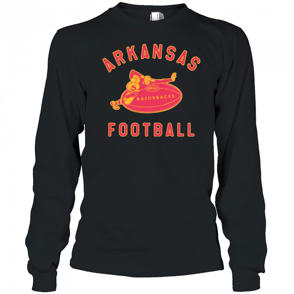 Retro Arkansas Razorbacks Football Midcentury Logo Mascot shirt Long Sleeved