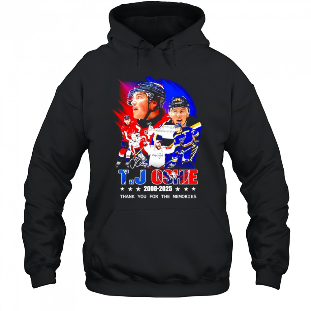 T. J. Oshie 2008-2025 Thank You For The Memories signature shirt Hoodie