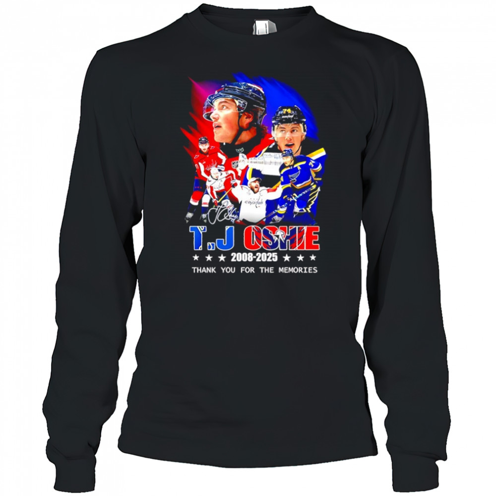 T. J. Oshie 2008-2025 Thank You For The Memories signature shirt Long Sleeved
