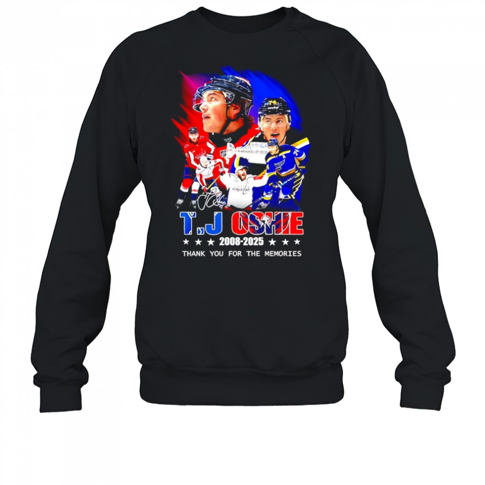 T. J. Oshie 2008-2025 Thank You For The Memories signature shirt Sweatshirt