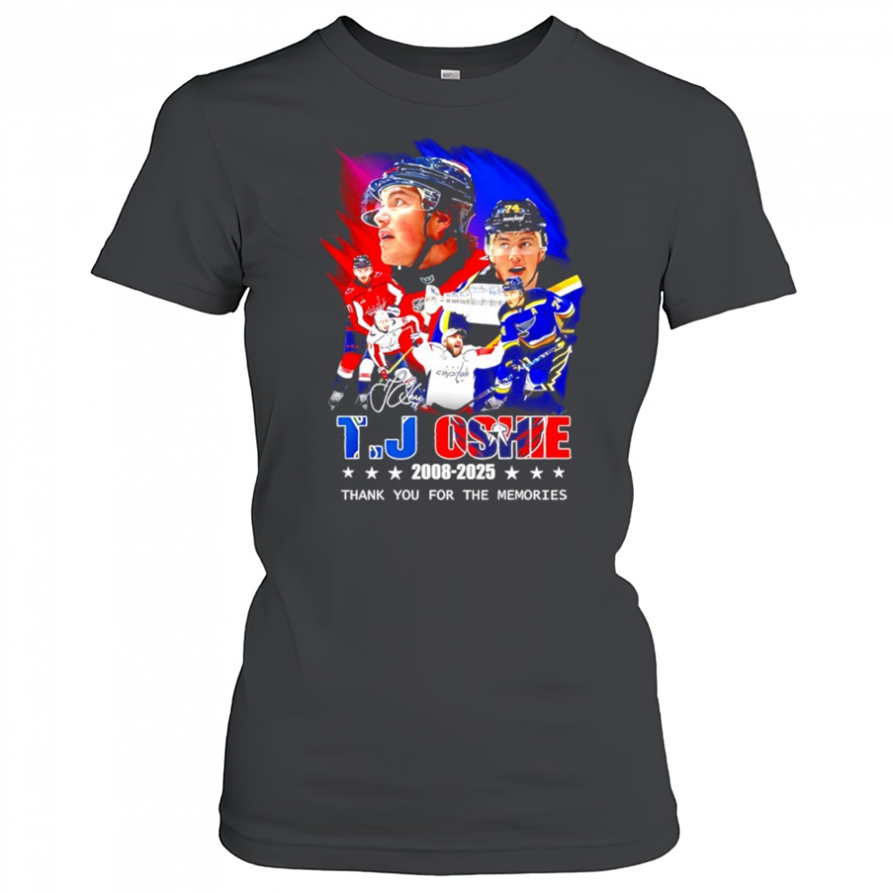 T. J. Oshie 2008-2025 Thank You For The Memories signature shirt Women's T-shirt