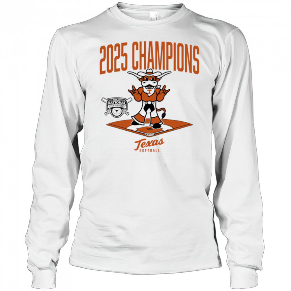 Texas Longhorns Softball 2025 National Champions Diamond Mascot shirt Long Sleeved