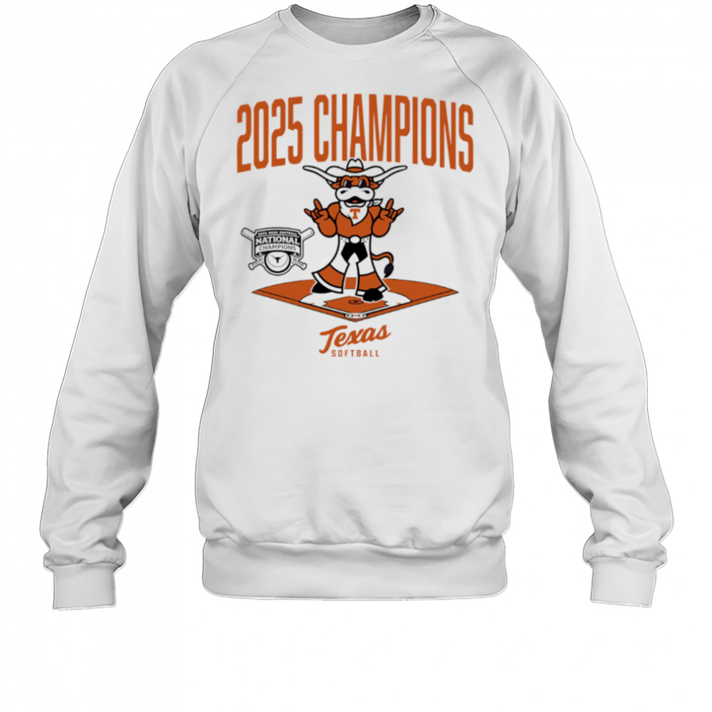 Texas Longhorns Softball 2025 National Champions Diamond Mascot shirt Sweatshirt