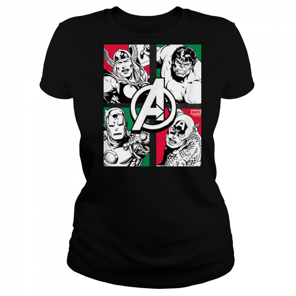 The Avengers Christmas Grid Shirt Women's T-shirt