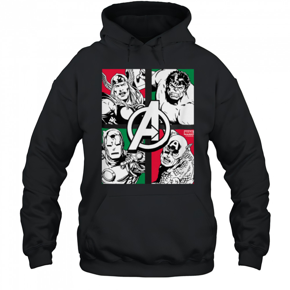 The Avengers Christmas Grid Shirt Hoodie