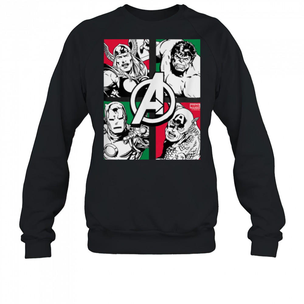 The Avengers Christmas Grid Shirt Sweatshirt