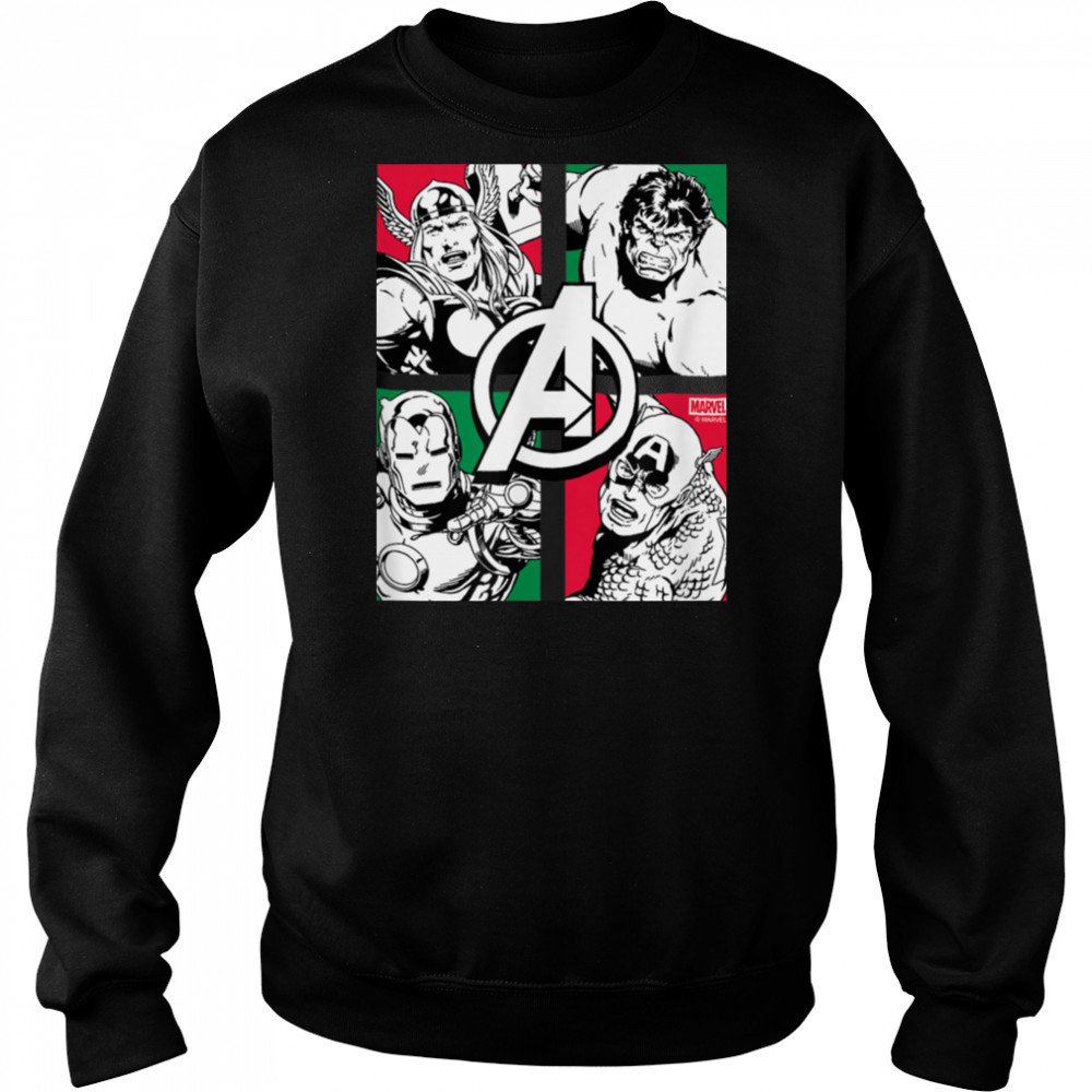 The Avengers Christmas Grid Shirt Hoodie