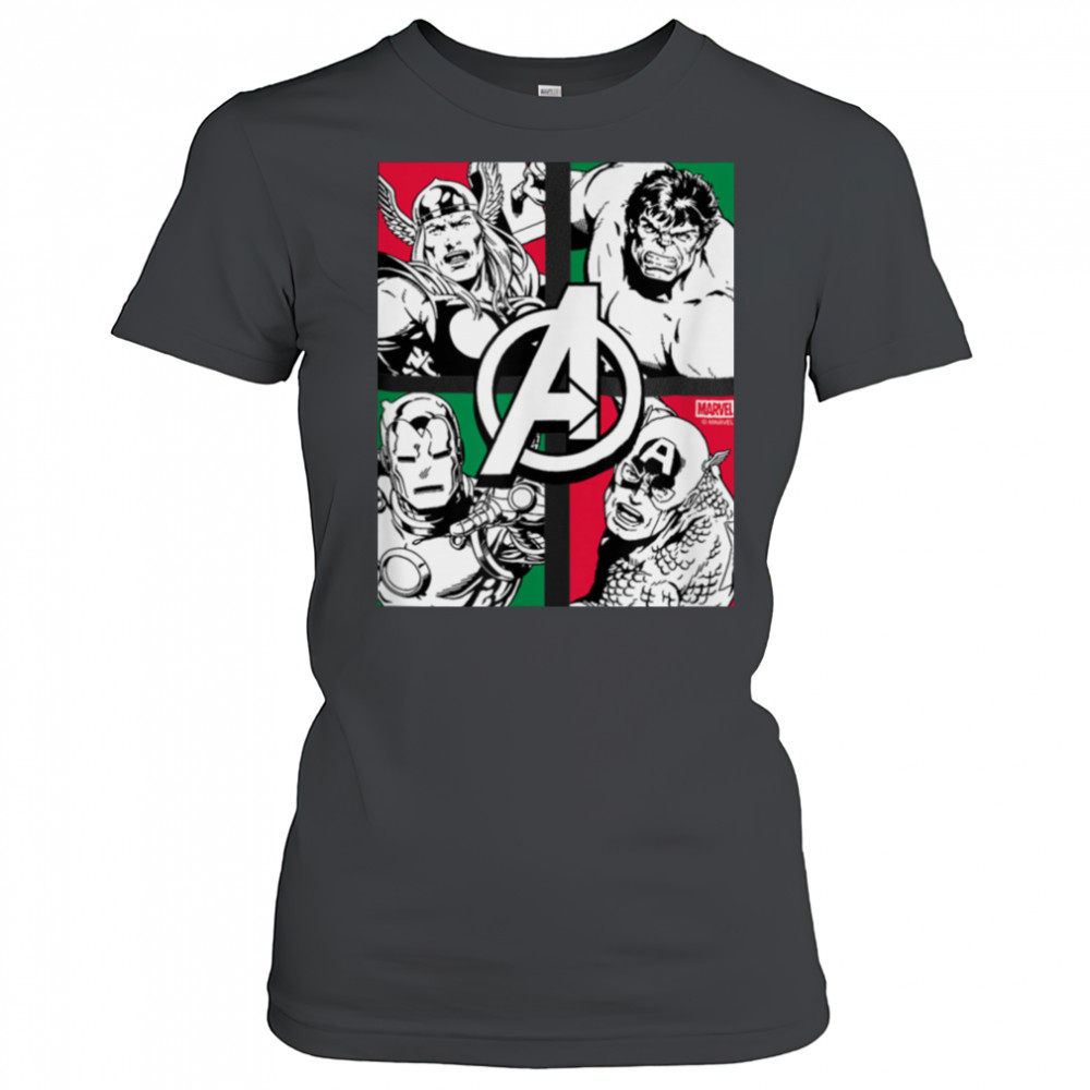 The Avengers Christmas Grid Shirt Women's T-shirt